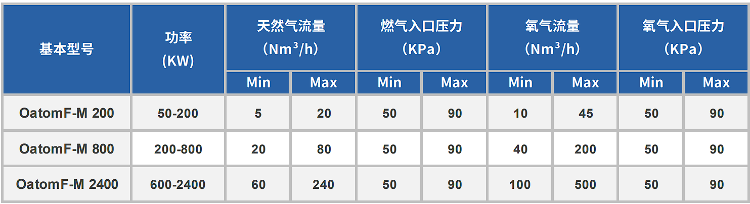 Oatomflame-M系列纯氧燃烧器